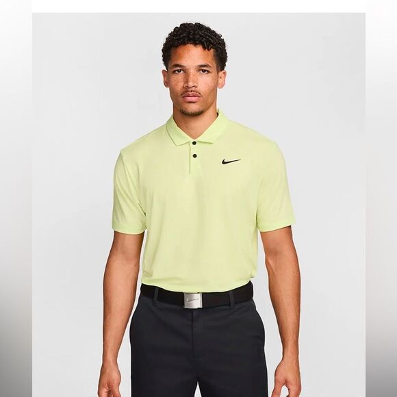 Nike Dri-FIT Tour Men's Golf Polo xlarge Light Lemon Twist/Black - Picture 2 of 11